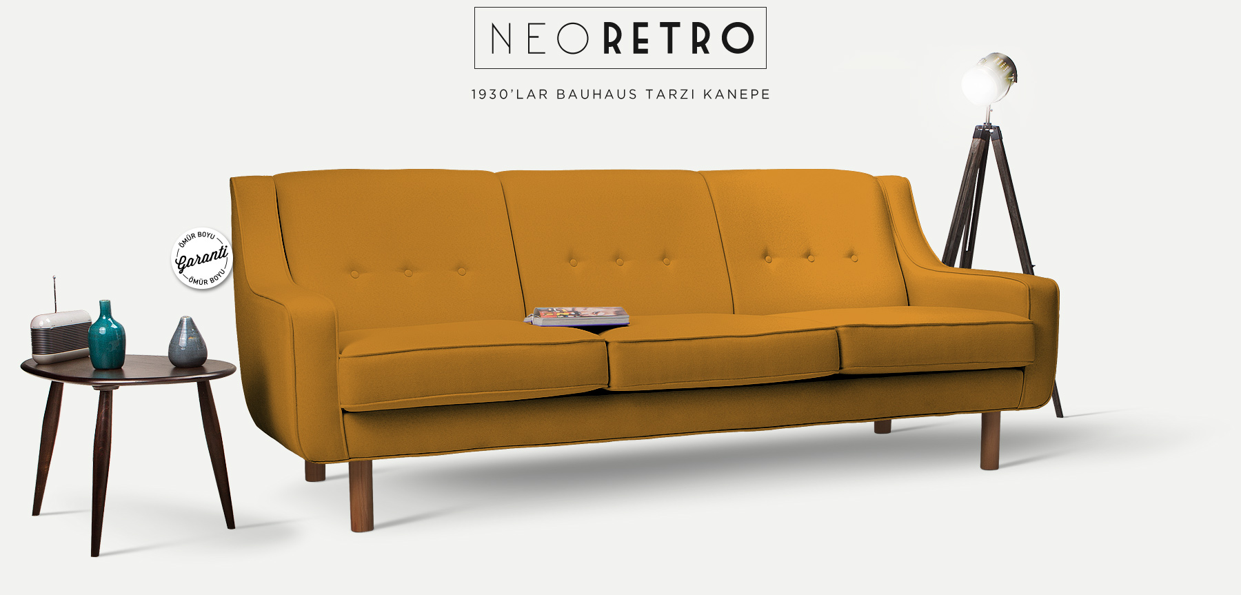 neoretro™ üçlü hardal kanepe'in resmi